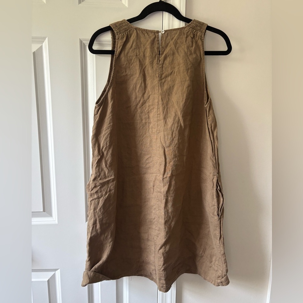 Nicole Miller Brown Linen Mini Dress - Picture 2 of 7